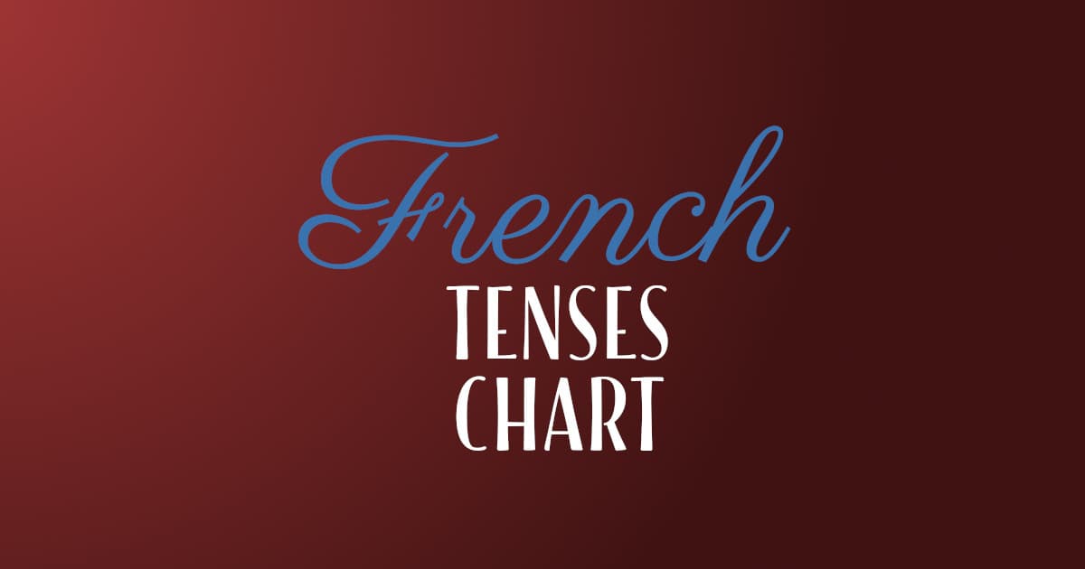 Detailed Chart Of Every French Verb Tense