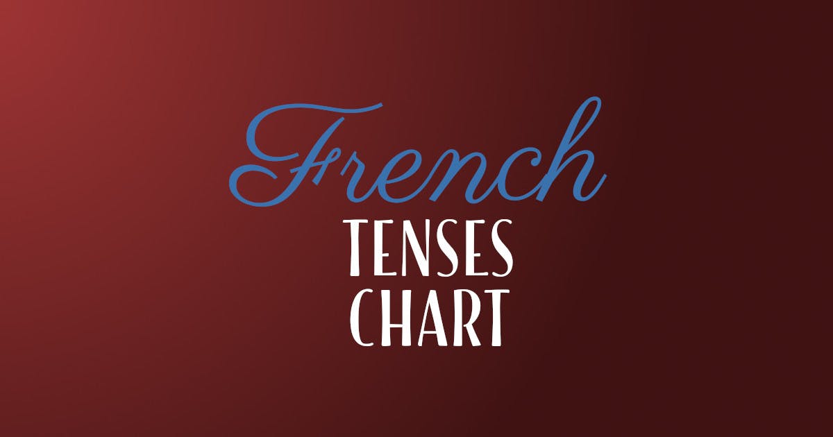 Detailed Chart Of Every French Verb Tense